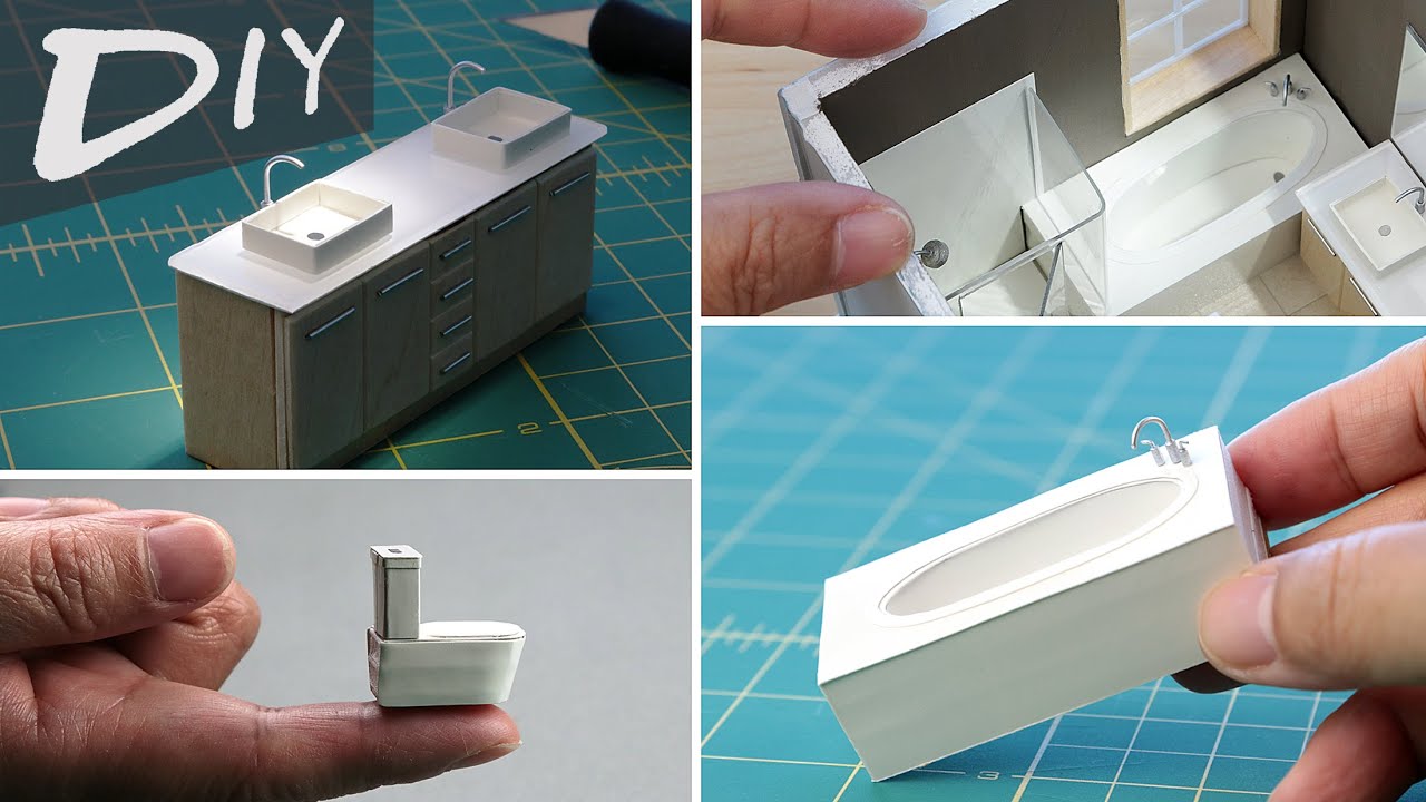 DIY Miniature Bathroom｜微缩浴室