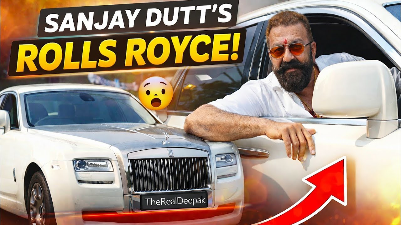 Sanjay Dutt out for a ride in his Rolls Royce🔥🤩