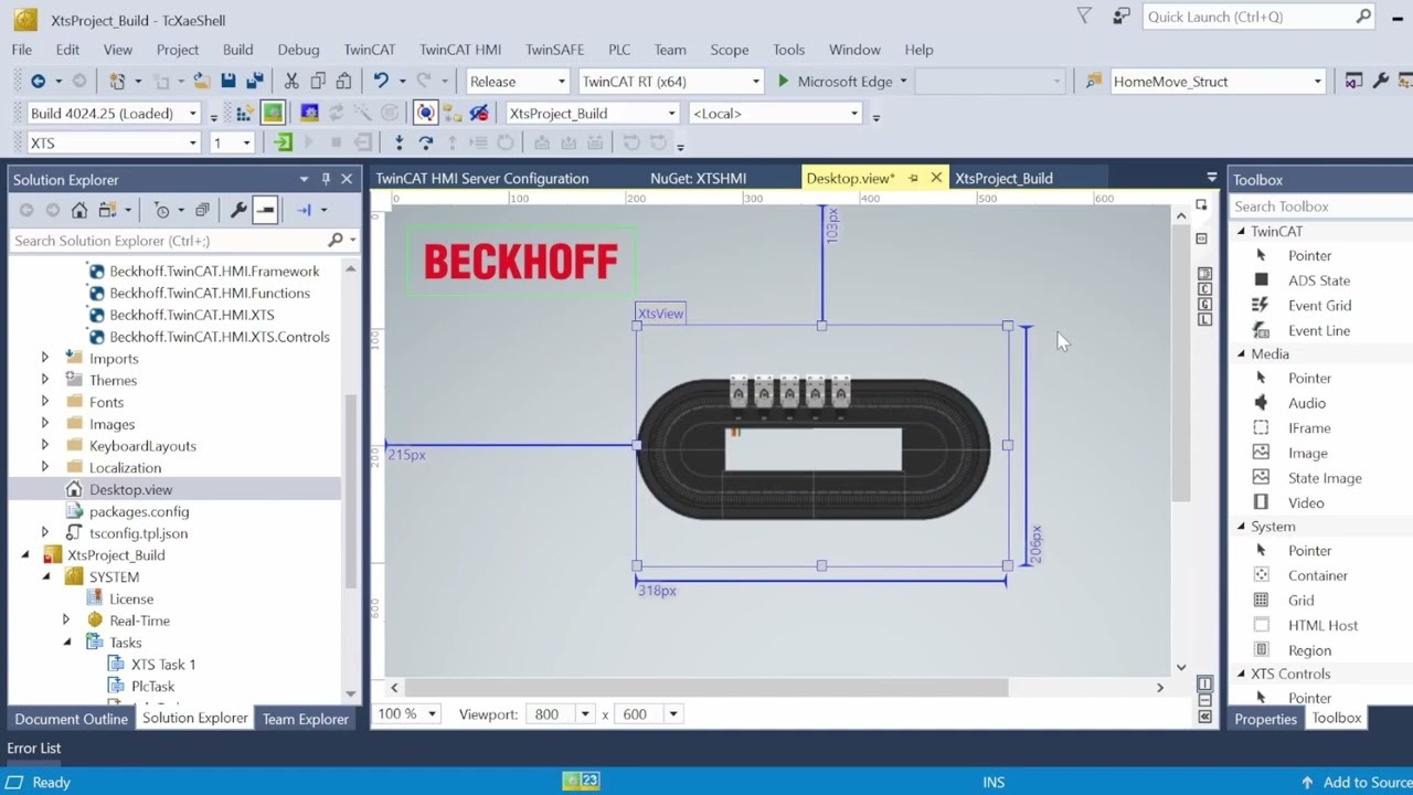 TwinCAT 3 Tutorial - eXtended Transport System XTS Part 3 : HMI