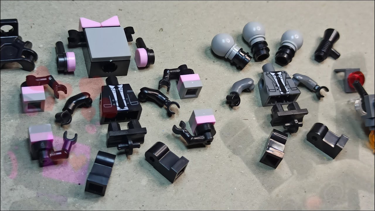 Tvwoman Headphone Vs Microphone Man | Assembling Lego Minifigures Skibidi Toilet (unofficial)