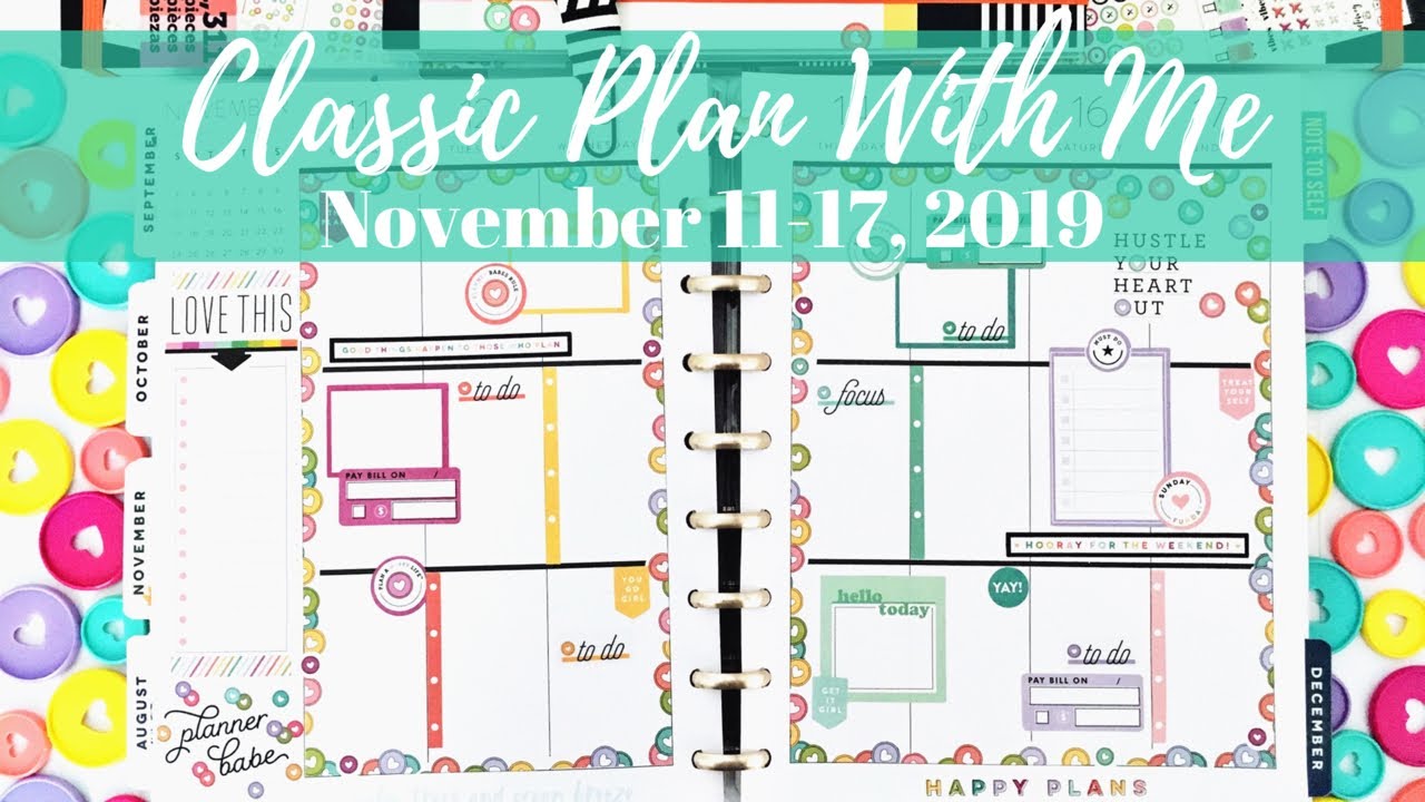 CLASSIC HAPPY PLANNER PLAN WITH ME | Planner Babe | November 11-17, 2019
