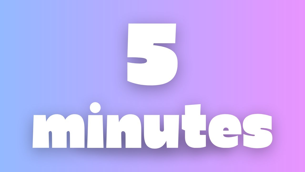 5 Minute Countdown Timer | Pink Purple