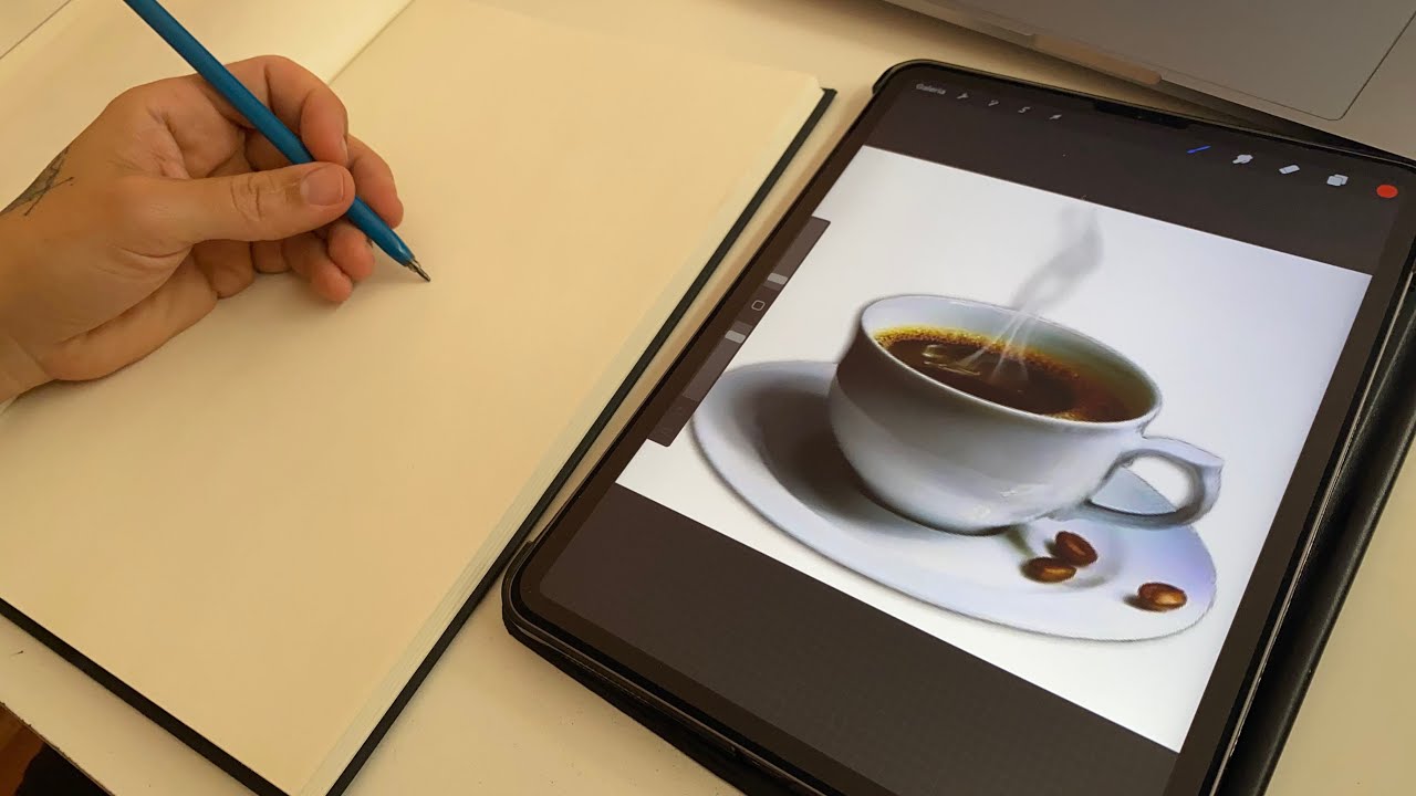 Sketch 44 de 60 - Como desenhar uma xícara de café
