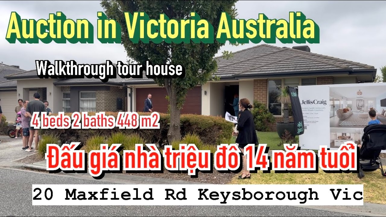 #214. Nhà triệu đô 14 năm tuồi đấu giá thành công mỹ mãn ở Keysborough Melbourne Úc