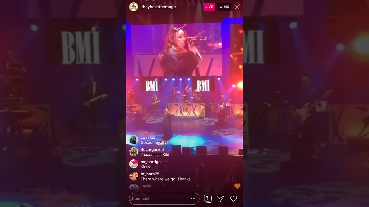 Kierra Sheard Tributes Brandy @ the BMI awards (He Is) 2019