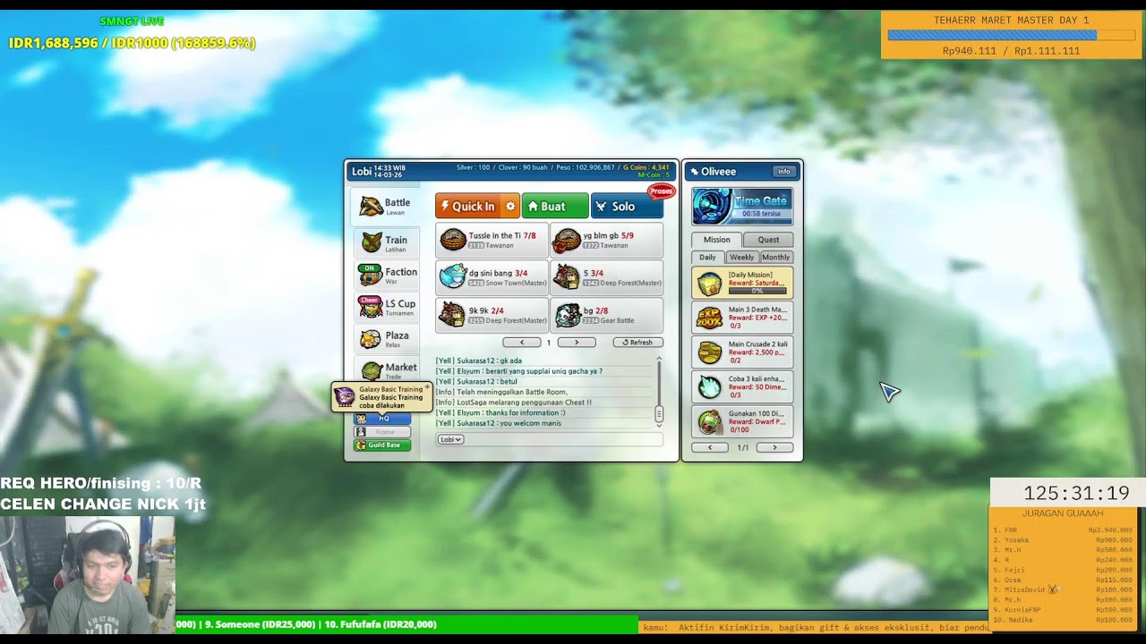 LOST SAGA  !! LADDER  PUSH GM - VFUN #lostsagaorigin