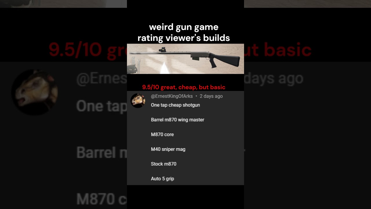 rating viewers builds in weird gun game  #roblox #gaming  #weirdgungame