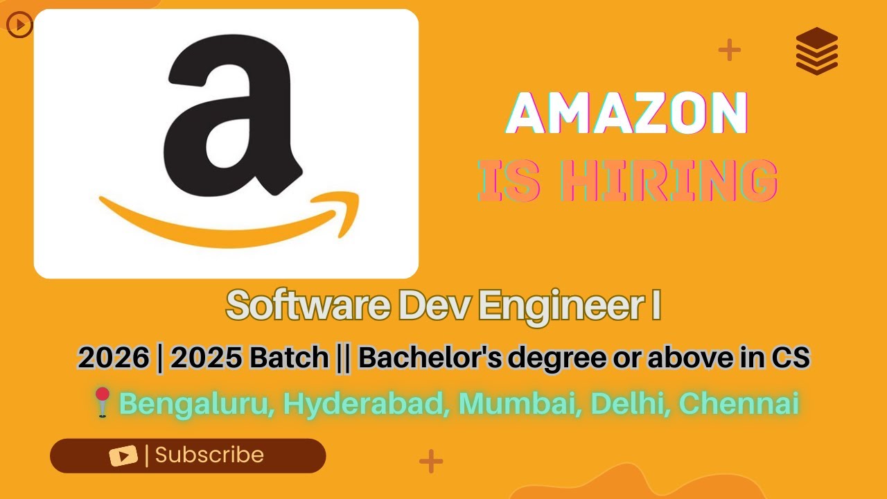 Amazon Hiring Software Dev Engineer I | 2025 & 2026 Batch | 1 Lakh/Month skilllayer skill layer