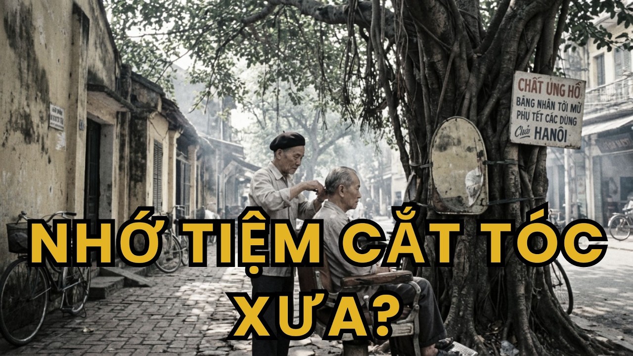 Tiệm cắt tóc vỉa hè: Mùi phấn rôm con vịt và những tiếng 