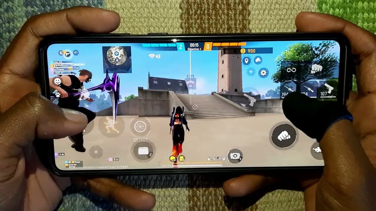 Free Fire Max Cs-ranked 2Fingure Custom HUD Handcam Mobile Gameplay with commentary