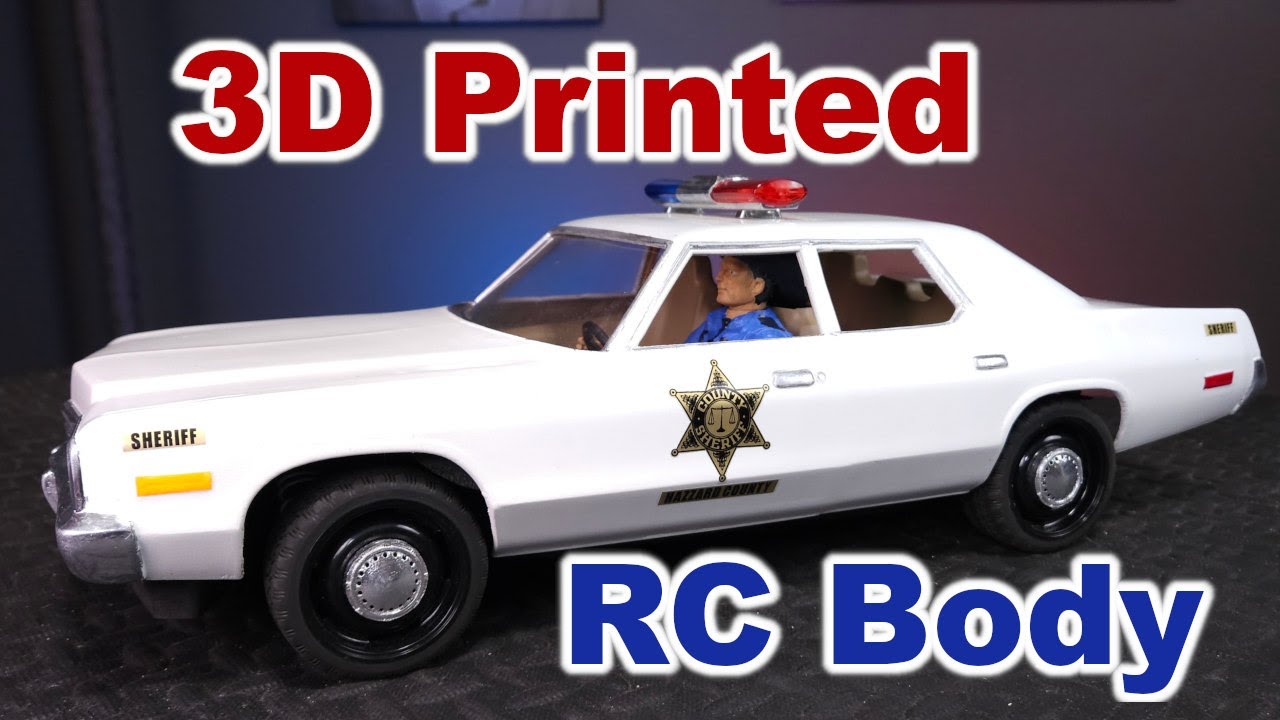 3d Printed 1/10 Scale Police Car - RC Dukes of Hazzard