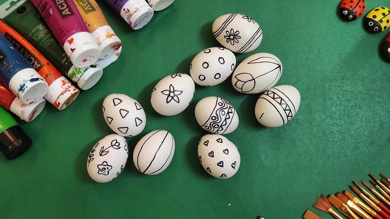 DIY Simple Easter Egg Drawing ideas | how to decorate Easter Eggs | Easter Egg Art using matker