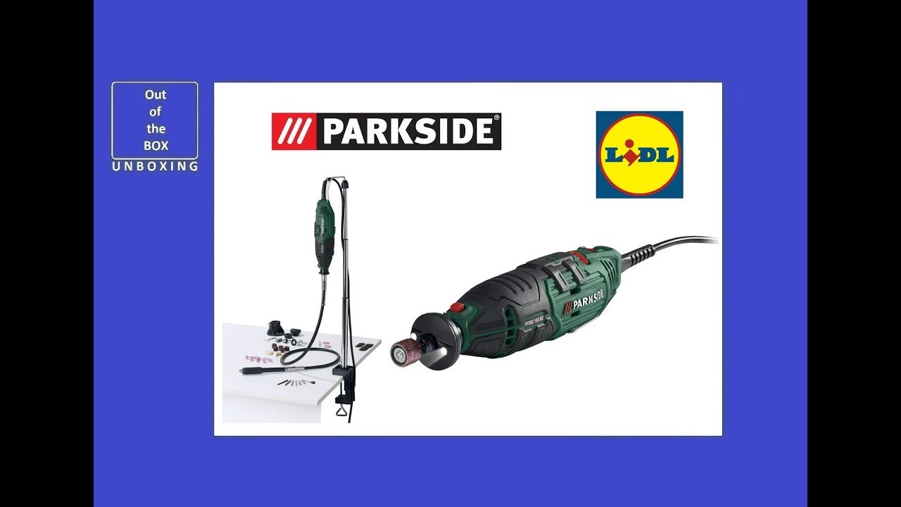 Parkside Precision Multi-Grinder PFBS 160 B2 UNBOXING (Lidl 160W 10000-40000 rpm &Oslash; 2.4mm / &Oslash; 3.2mm)