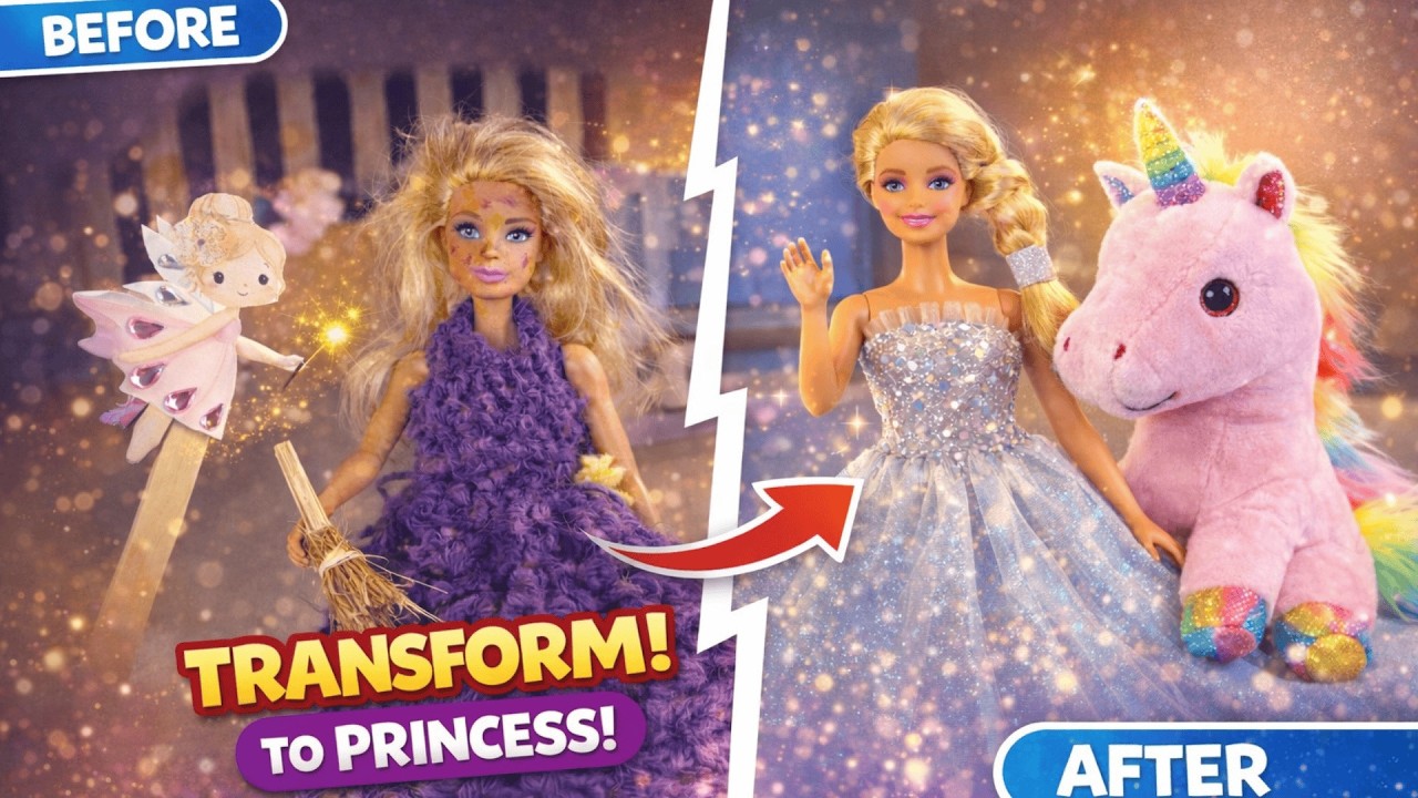Princess Makeover Magic! 💖 Pink Unicorn & Royal Ball Adventure 🦄✨
