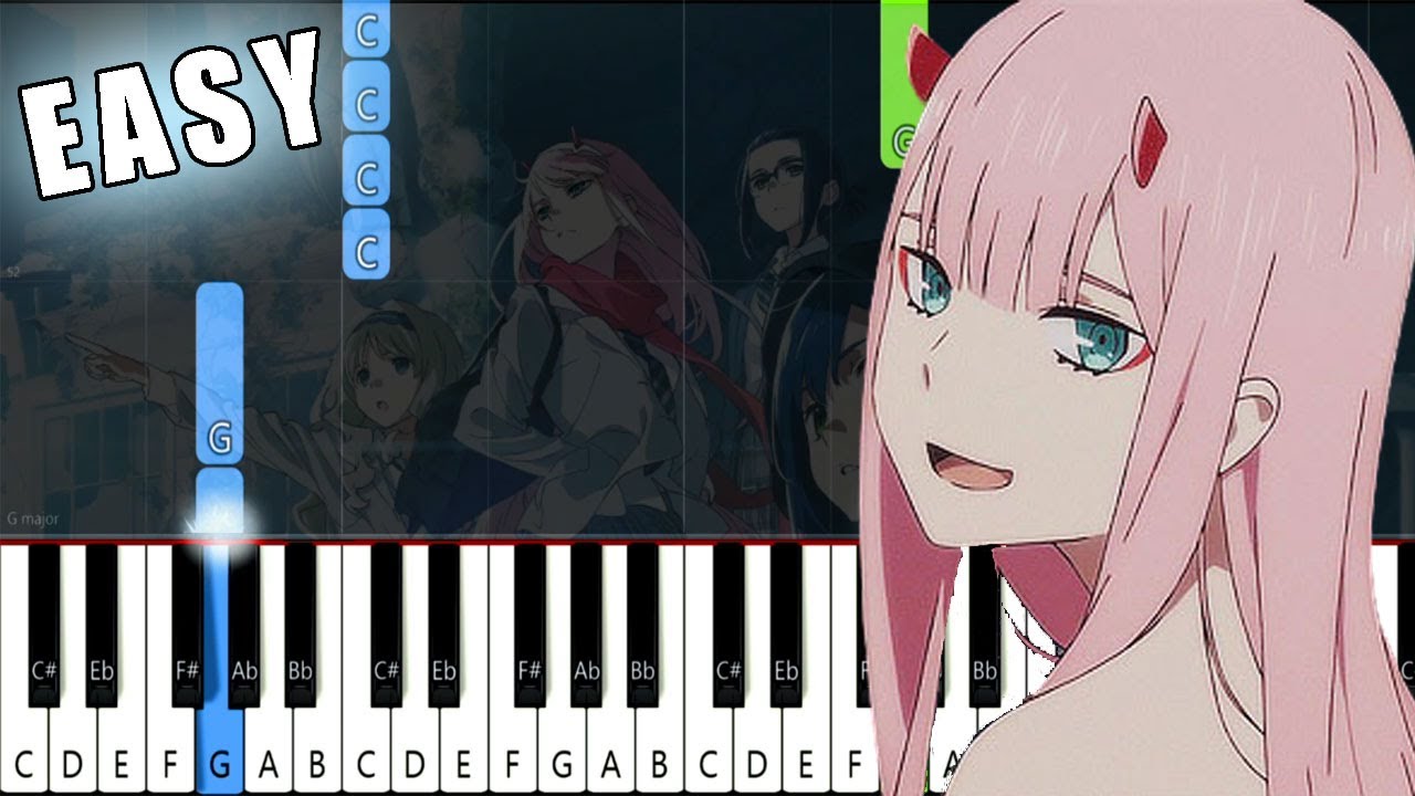 Torikago - DARLING in the FRANXX ED- SLOW EASY Piano Tutorial [animelovemen]