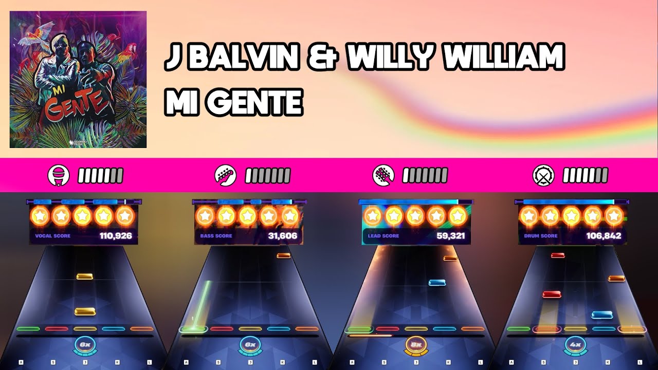[Fortnite Festival] J Balvin & Willy William - Mi Gente || All Instruments Expert 100%