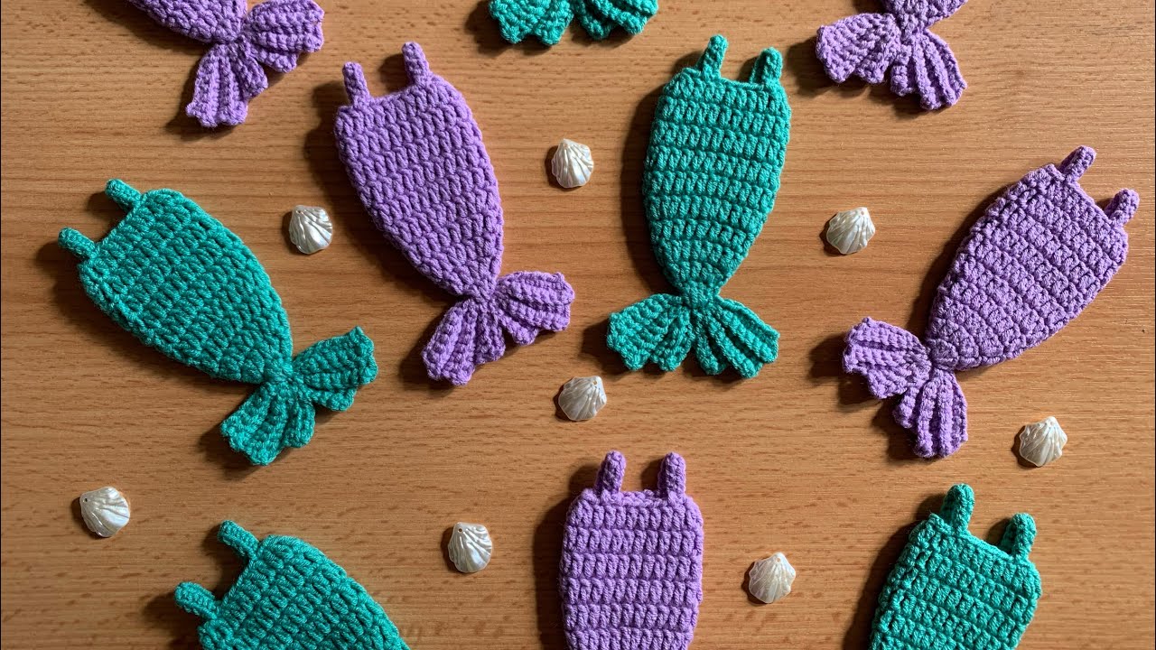 توزيعات كروسية للمناسبات حورية البحر(عروسة البحر)سهل للمبتدئين Easy crochet mermaid  for beginners