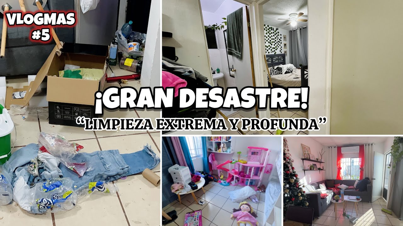 “DE CAOS A ORDEN TOTAL 😳✨ Mi Día de Limpieza Extrema y PROFUNDA✅ | Vlogmas #5”