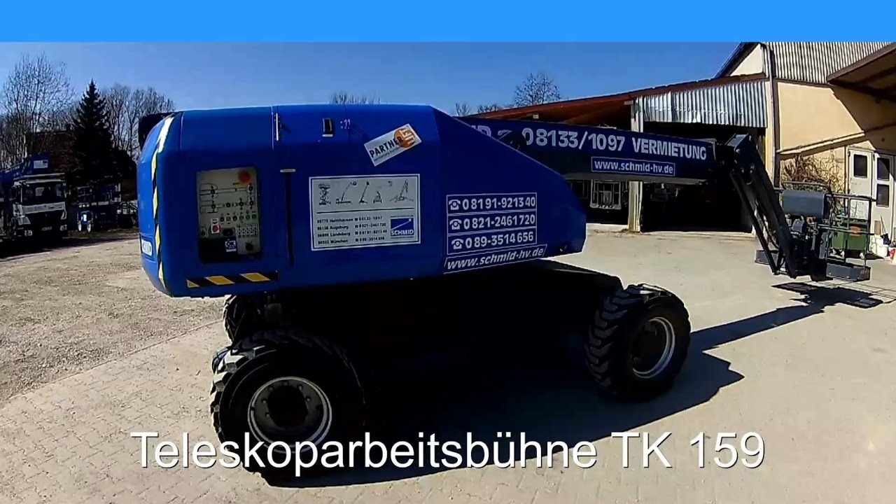 EinweisungsvideoTeleskopbühne TK 159 - SCHMID Hebebühnen- Minikranvelreih
