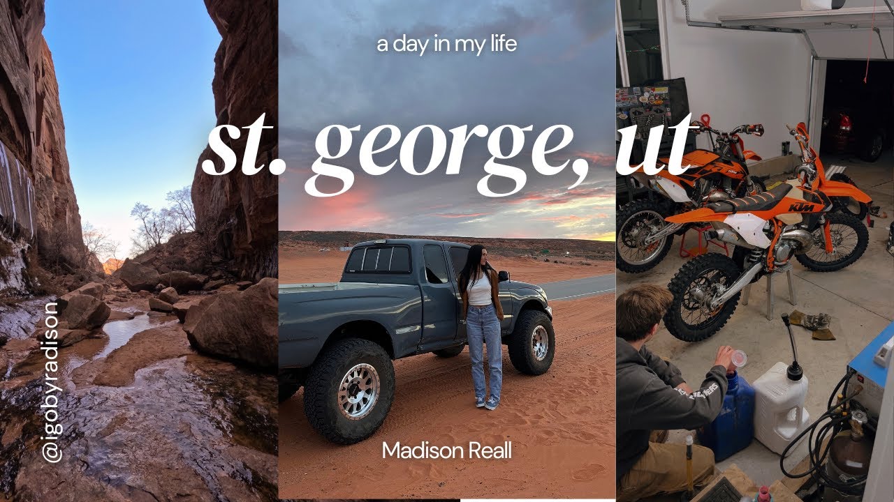 dirt biking, hiking and exploring St. George Utah in 4 minutes (weekend trip)