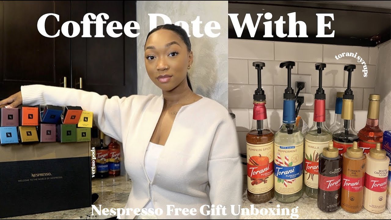 Huge Nespresso Vertuo Pods Unboxing , New Torani Syrups & More | Coffee Date With E ☕️ {KOR sub}