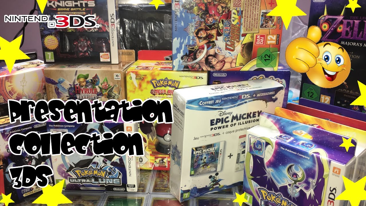 PRESENTATION COLLECTION JEUX VIDEO NINTENDO 3DS PACK COFFRETS EDITION LIMITEE COLLECTOR PARTIE 1