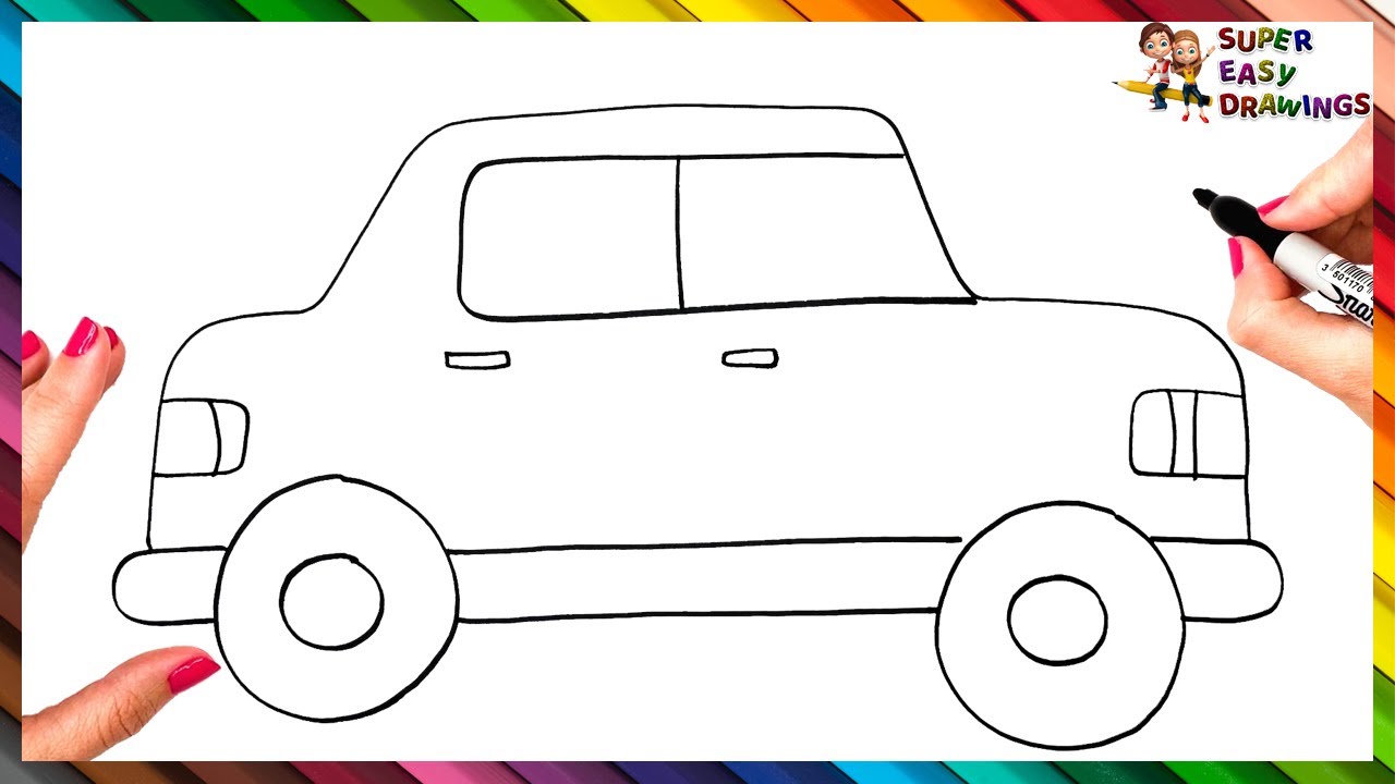 How To Draw A Car Step By Step 🚗 Car Drawing Easy
