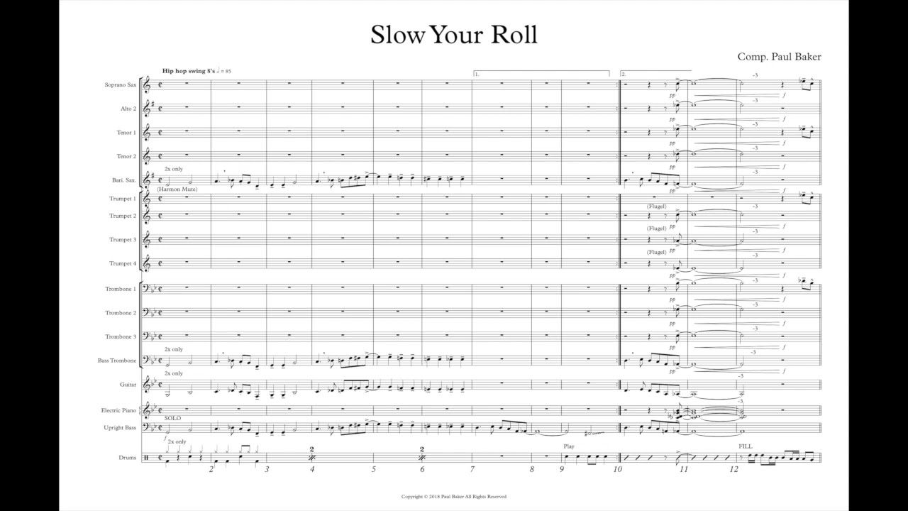 Slow Your Roll - Grade 3 hip hop/funk by Paul Baker
