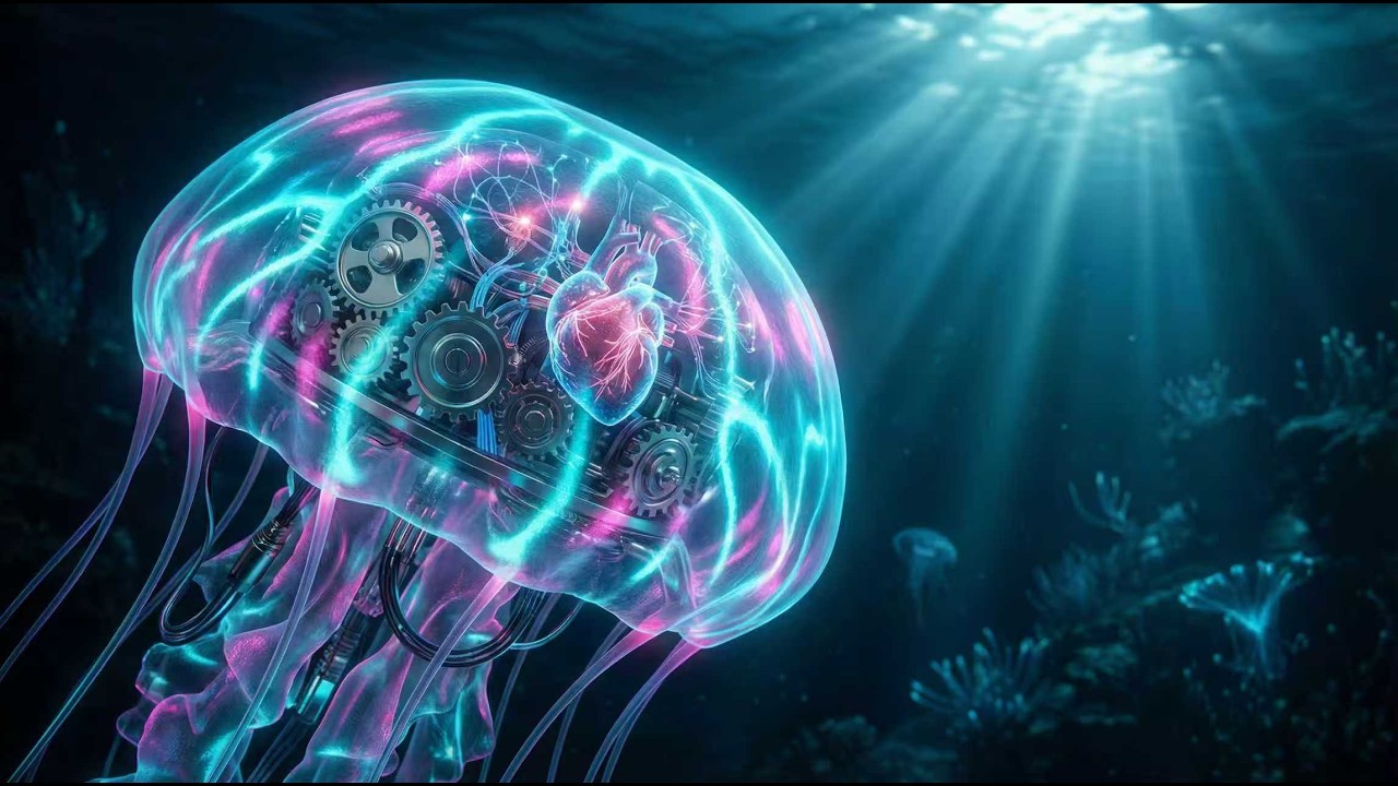 NEON ABYSS: Bioluminescent Jellyfish Visual ASMR 🌌 Deep Sea Relaxation & Focus