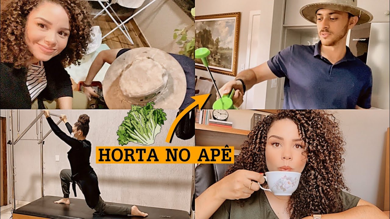 VLOG: Fizemos uma horta na sacada, comecei o pilates, rotina em casa... 🌱