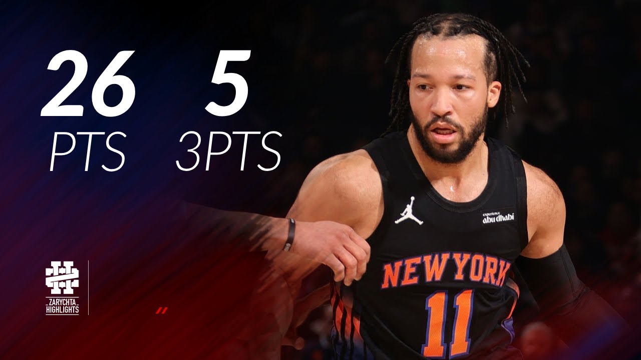 Jalen Brunson 26 pts 5 threes vs Blazers 25/26 season