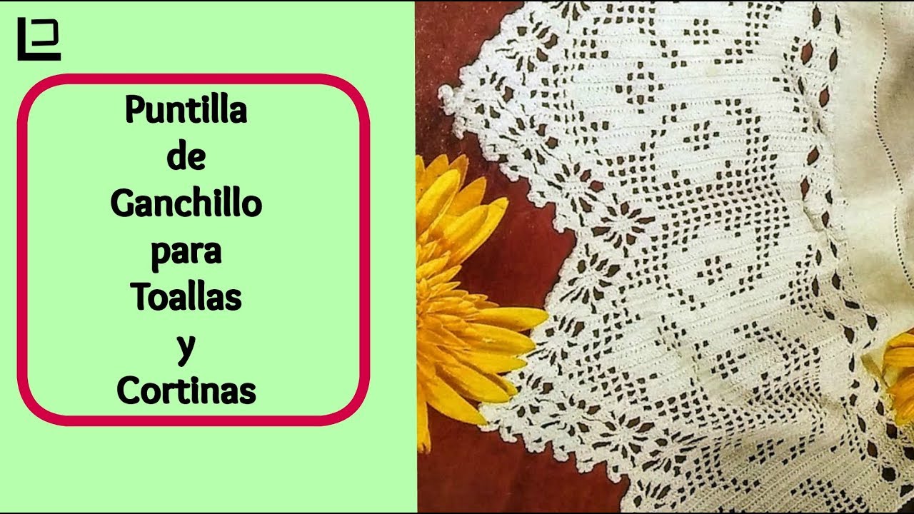 Puntilla de ganchillo para cortinas o toallas:diy