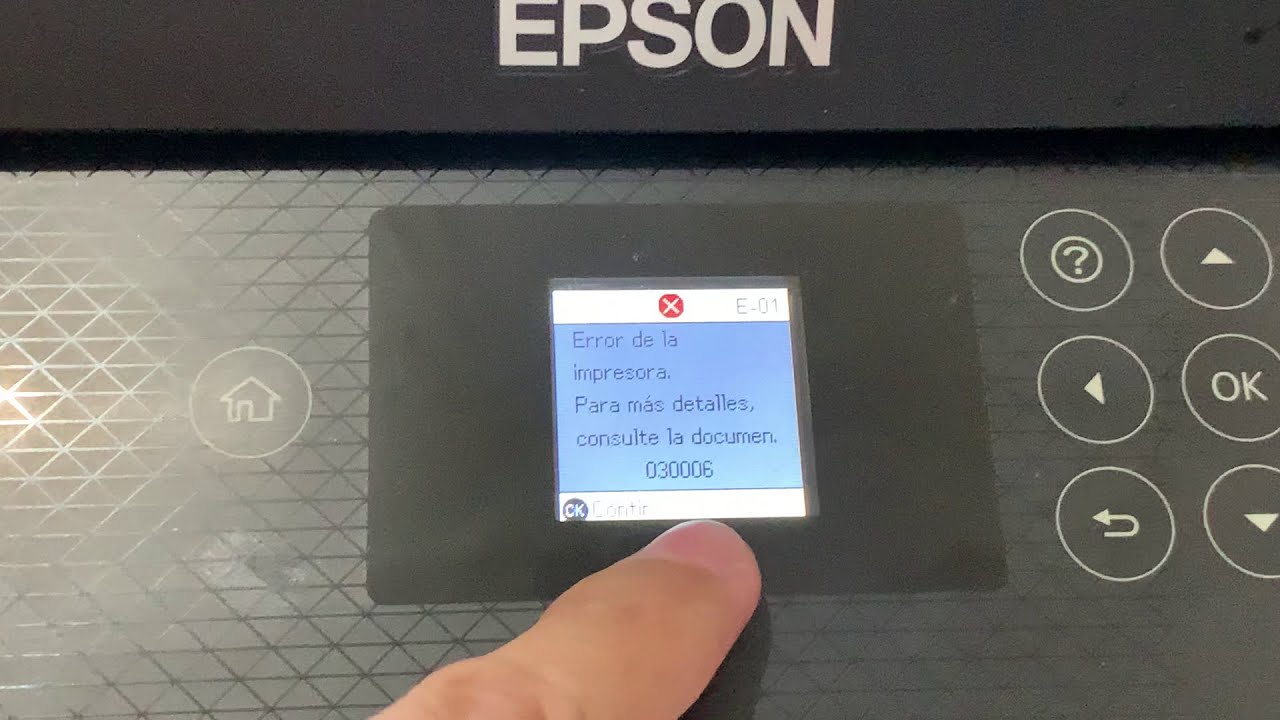 EPSON L4260 ERROR E-01 SE ATASCA DESPUÉS DE VARIAS IMPRESIONES