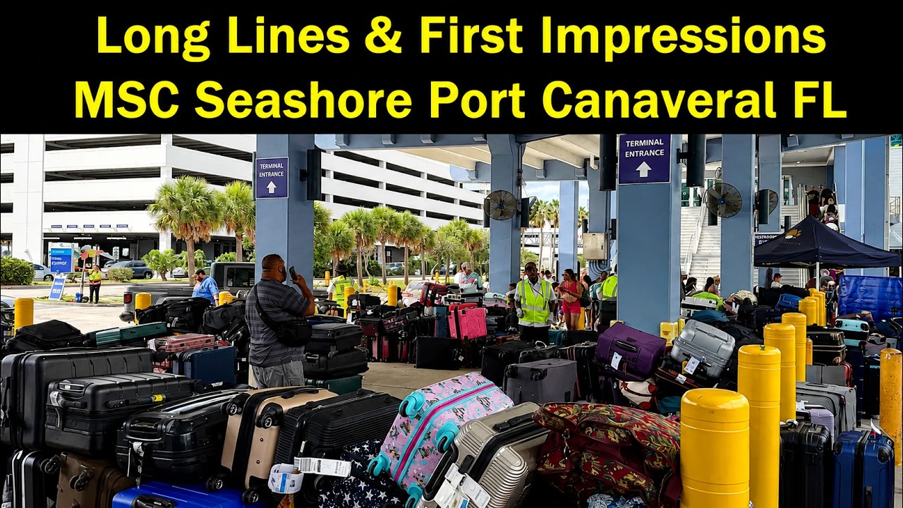 MSC Seashore Ship Boarding at Port Canaveral Orlando FL– Full Experience!