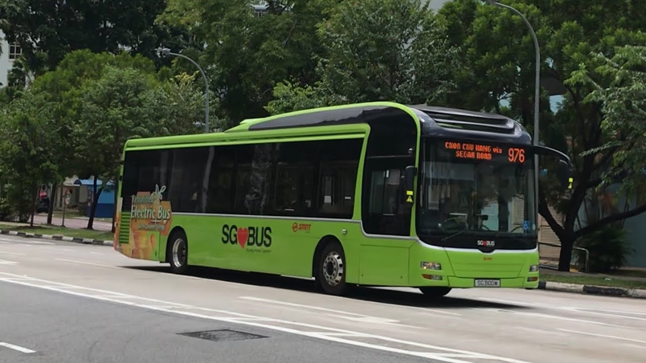 [SMRT] Service 976 First day using Electric MAN NL323F A22 - SG3100M