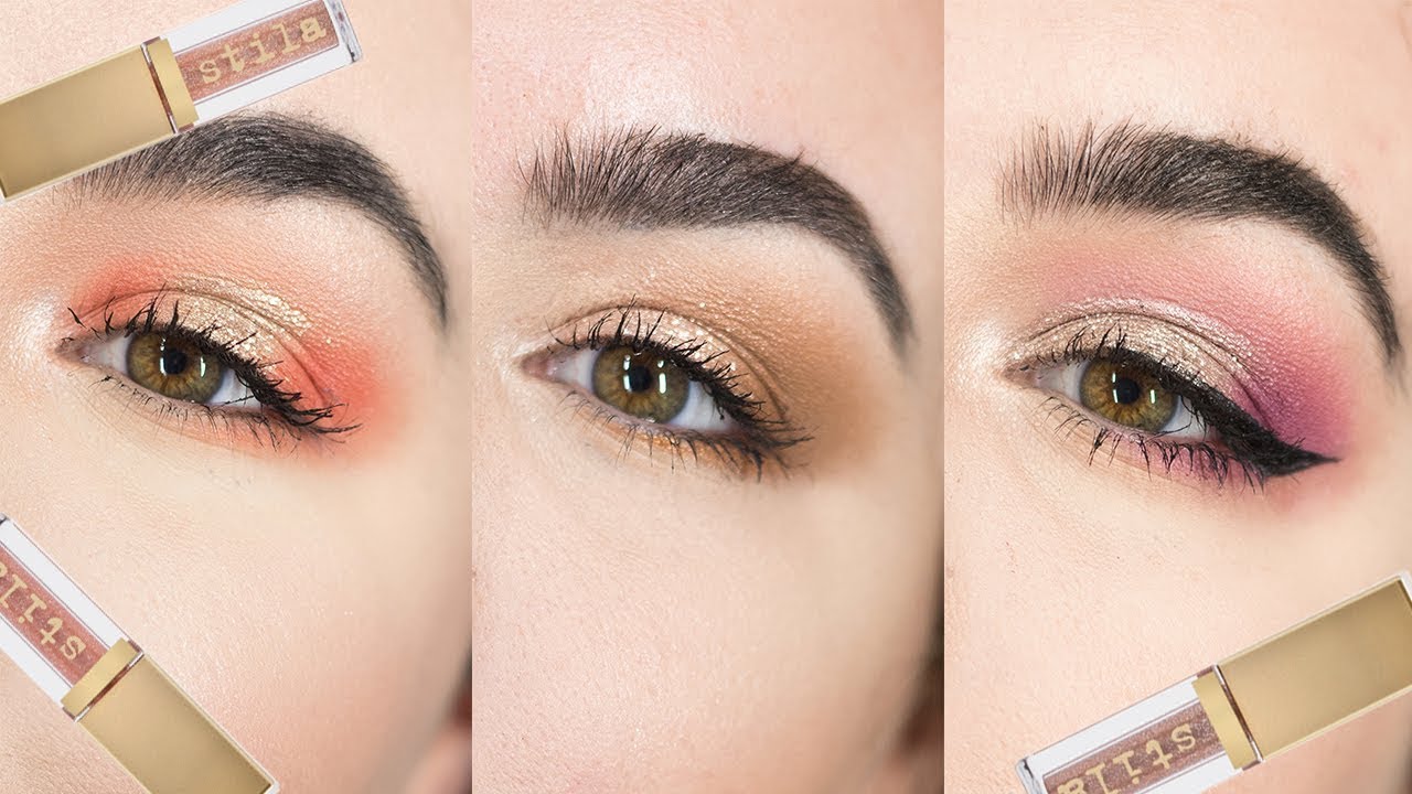 3 LOOKS USING STILA GLITTER & GLOW LIQUID EYESHADOW