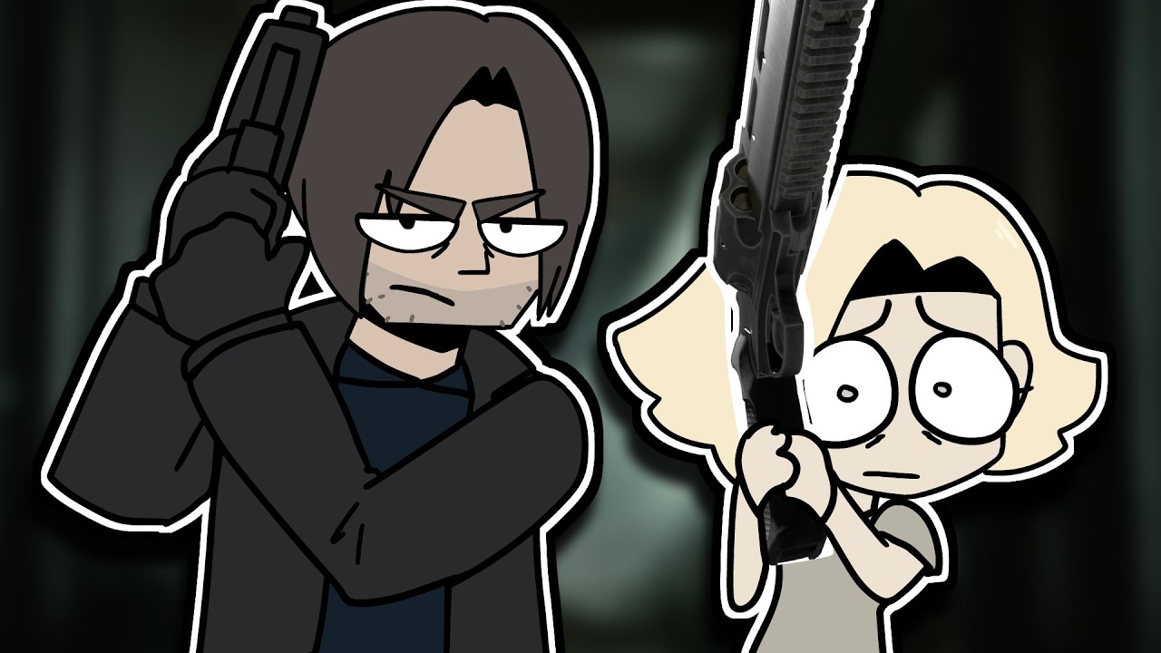 Grace and Leon Walk Down a Hallway