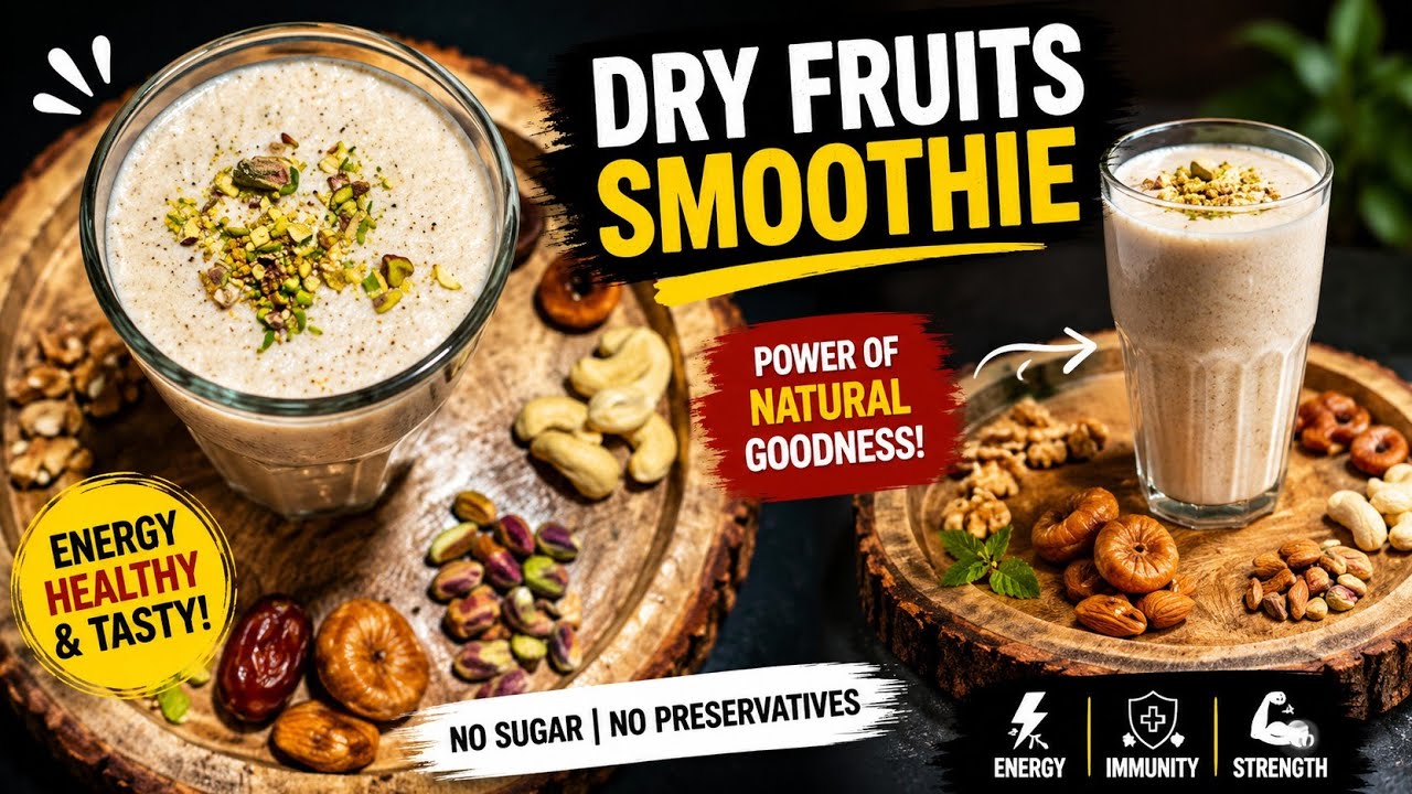 ਗਰਮੀਆ ਲਈ ਸਪੈਸ਼ਲ ਡਰਾਈਫਰੂਟ ਸਮੁਦੀ  ❤️this Dry Fruit Milkshake for a Nutritious Boost | Yummy Flavor