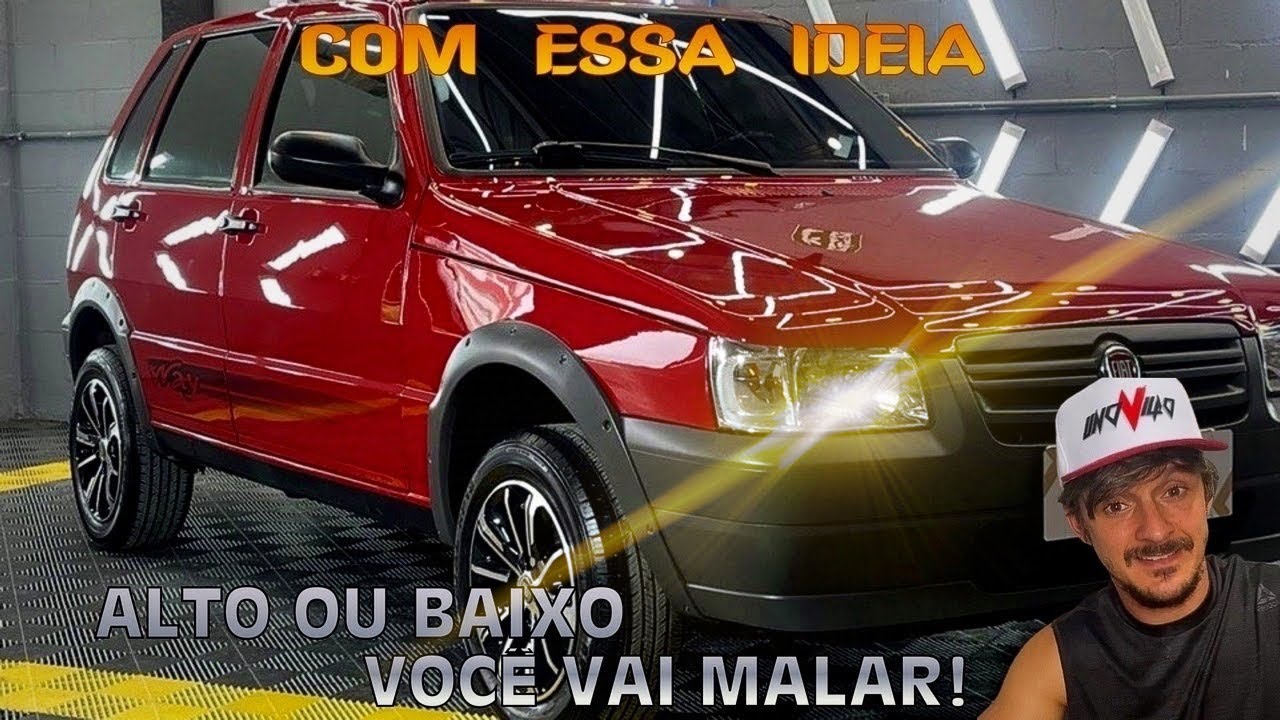 FIAT UNO SEM REBAIXAR OU BAIXO, VAI COMBINAR COM ESSES AROS!
