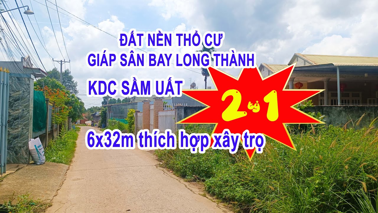 Đất nền - sân bay Long Thành - KDC sầm uất - Gần TDC Lộc An Bình Sơn