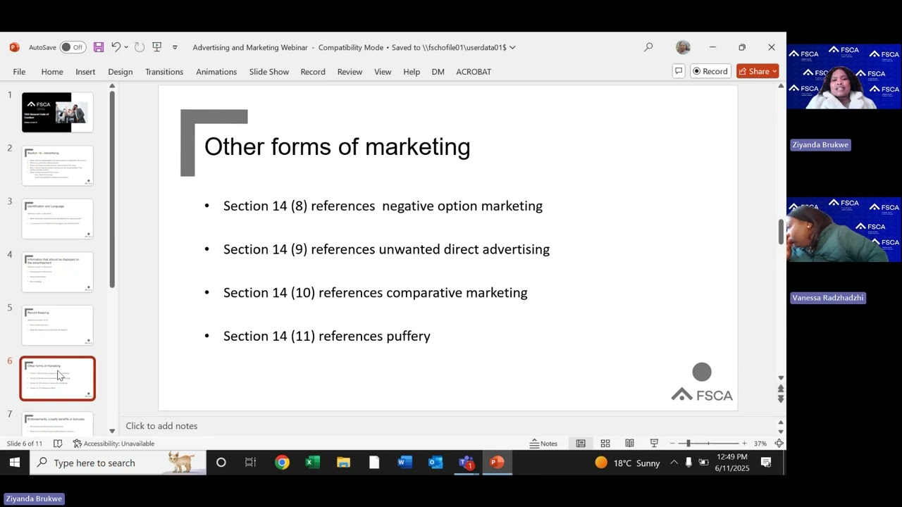 FAI webinars: Advertising and Marketing