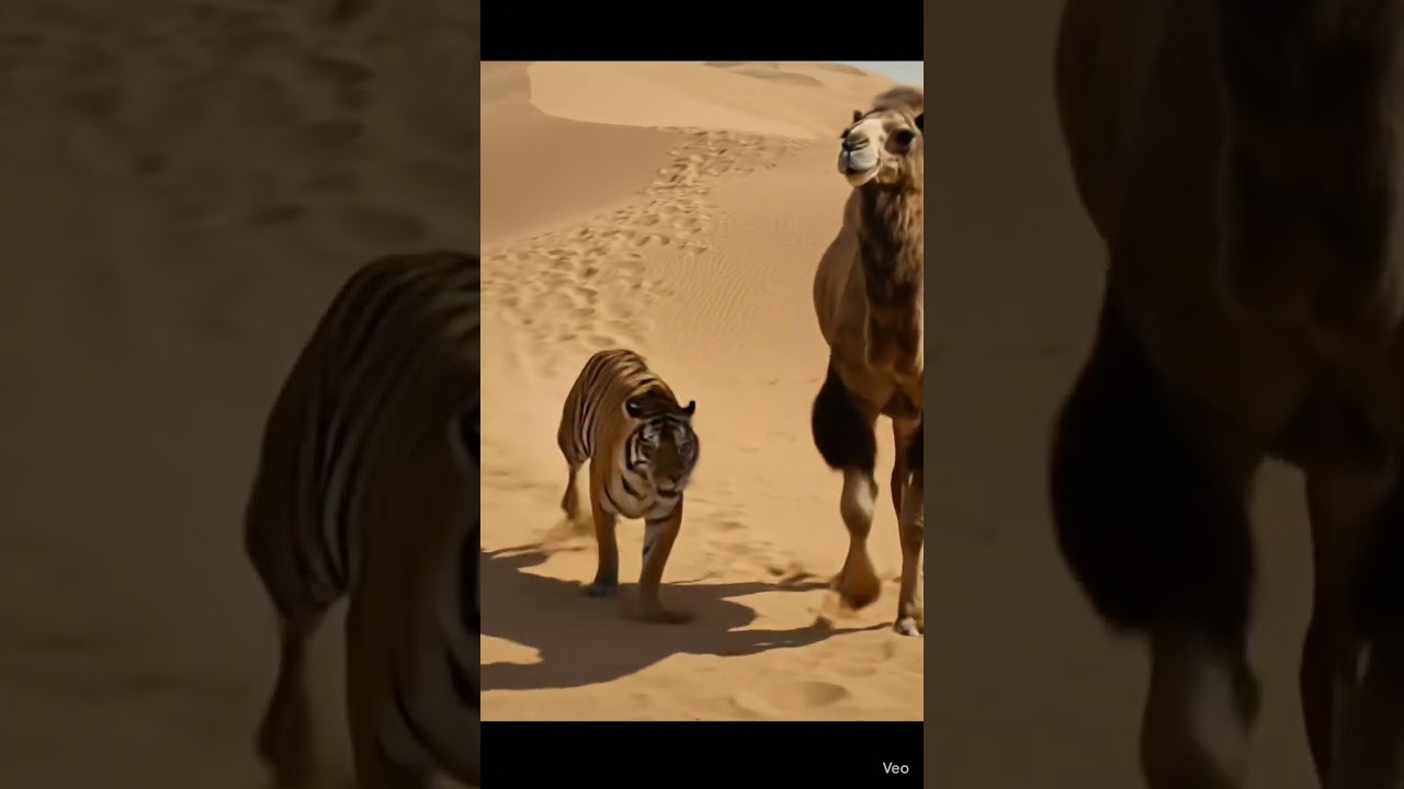 Camel Walking in the Desert | Tiger&rsquo;s Sudden Attack &ndash; Epic Wildlife Battle!