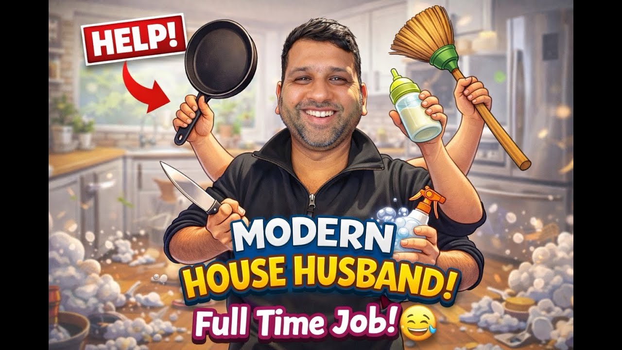 HOUSE HUSBAND - 1 DAY WAAT LAG GAI 😫 | SHINING STAR 🌟 YUVI | Indian family in UK 🇬🇧