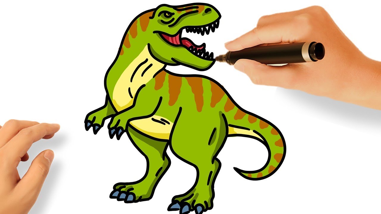 COMMENT DESSINER UN DINOSAURE TYRANNOSAURUS REX (T-REX)