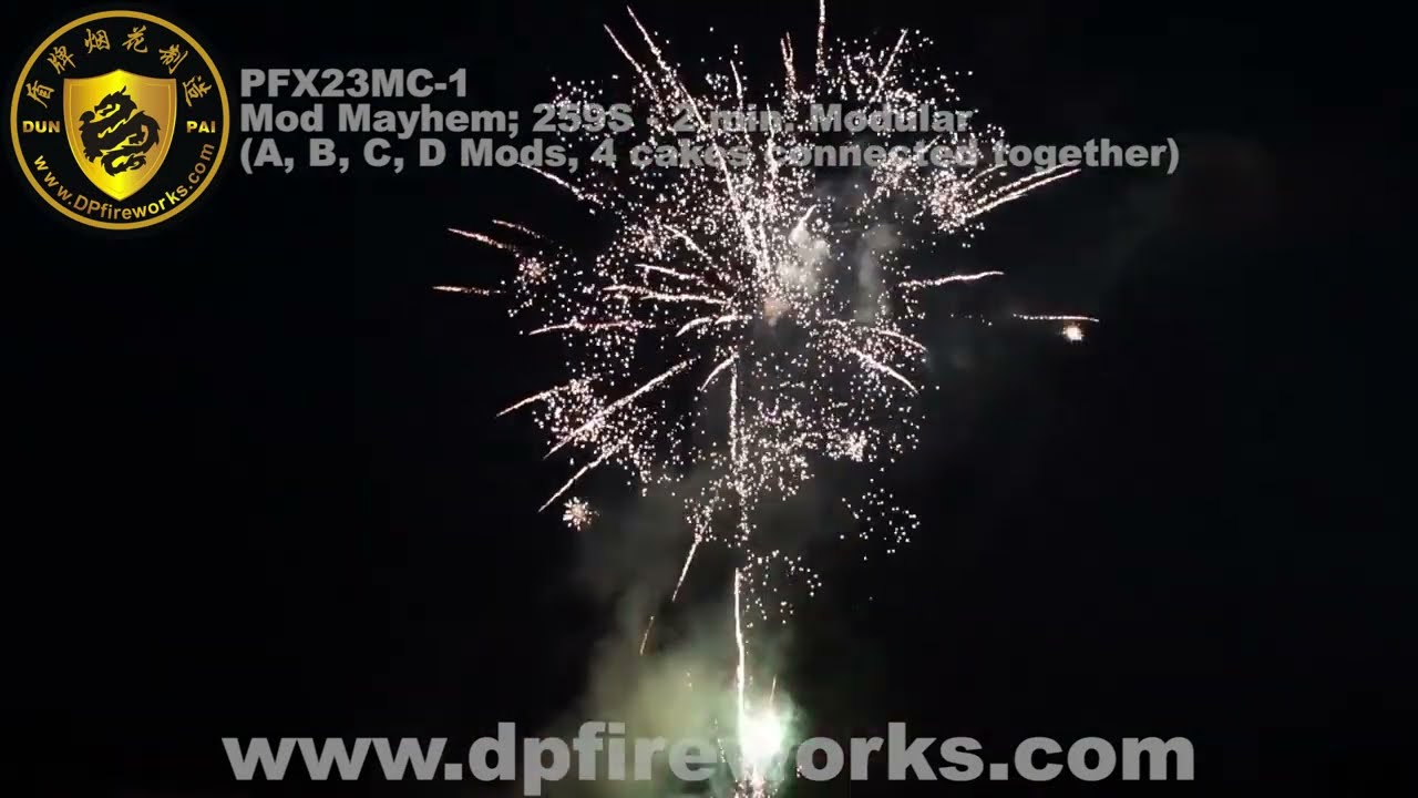 1.4G PRO FIREWORKS: PFX23MC-1 Compound Cake Mod Mayhem; 259S 2 min Modular