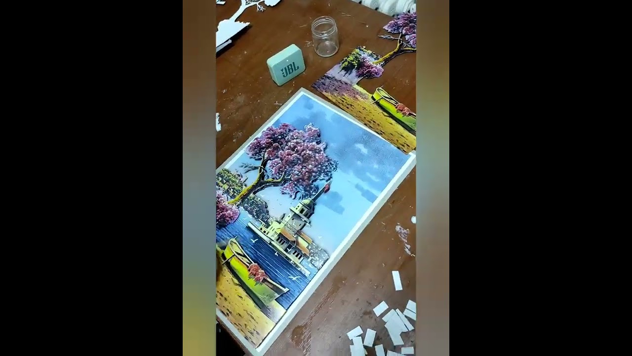 Kağıt Rölyef Manzara Çalışmamız 🌺🌸