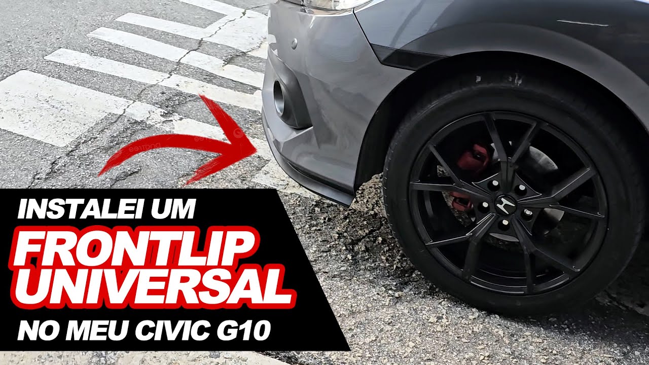 INSTALEI UM FRONTLIP/SAIA UNIVERSAL DE BORRACHA NO MEU HONDA CIVIC G10 TOURING