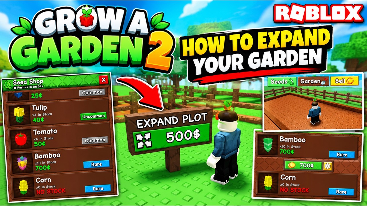 Roblox Grow A Garden 2 | Beginners Guide Part 3 | How To Expand Your Garden | Full Guide | New Video