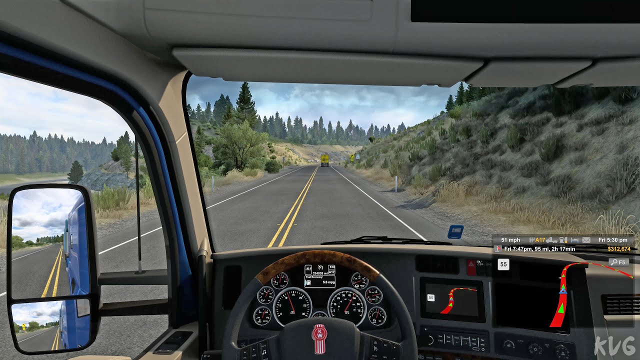 American Truck Simulator - Sacramento to Eureka - California Gameplay (PC UHD) [4K60FPS]