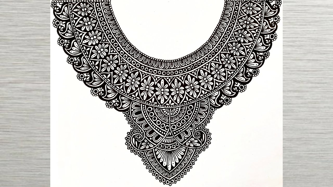 Necklace Mandala | necklace with mandala art | traditional jewellery | Doodle